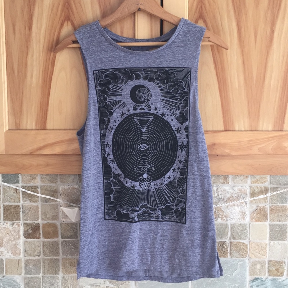 Sun and Moon Cosmic Blue Graphic Tank